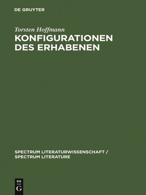 cover image of Konfigurationen des Erhabenen